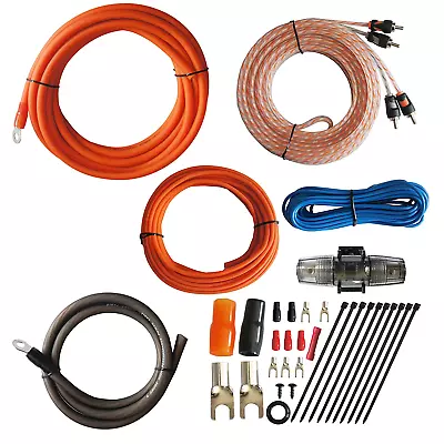 RD True 4 Gauge Car Audio Cable Amp Wiring Kit - 2 Channel Rock Direct CCA Power • $36.54
