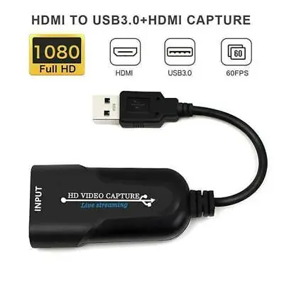 New HDMI To USB 3.0 Video Capture Card 4K 1080P 60fps Record For Live Streaming • $13.20