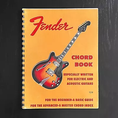 1960’s Fender Guitar Chord Book Guide Case Candy 1966 Booklet Coronado Era • $49.95