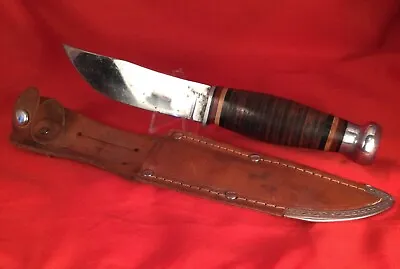 Vintage Marshall Wells Fixed Blade Hunting Knife Pre 1960 Old Antique Knife USA. • $129.99
