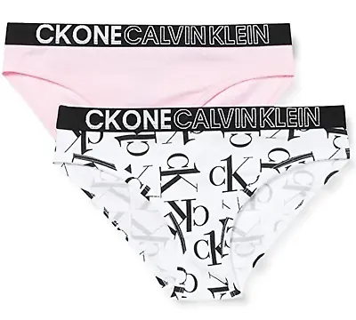 Girls Calvin Klein CK ONE 2 Pack Briefs Size XL 14-16 Years • £14.99