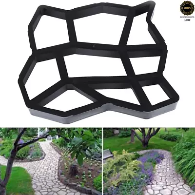 Garden Driveway Paving Pavement Mold Concrete Step Stone Path Walk Maker Walkway • $14.32