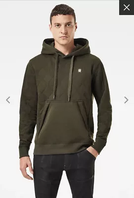 G-Star Raw Men's Utility Quilted Hoodie Green Relaxed Fit $130 New • $79.99