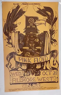 Pink Floyd. Fillmore West Oct 21 1970 Concert Poster. Bill Graham. Vg++ • $199.95