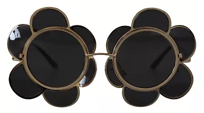 DOLCE & GABBANA Sunglasses DG2201 Black Gold Special Edition Flower Form 850usd • $429