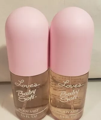 Vintage Loves Baby Soft By Dana Cologne Mist 1.5 Oz X 2 • $24.99