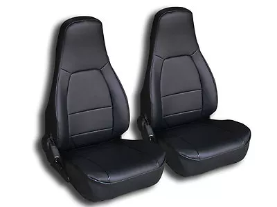 Iggee S.leather Custom Fit 2 Front Seat Covers For Mazda Miata 1990-1997 Black • $159