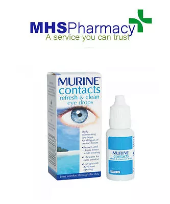 £5.49 • Buy Murine Contacts Refresh & Clean Eye Drops 15ml
