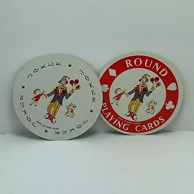 VTG Round Playing Cards Hong Kong Complete & Jokers French Quarter Trade Mart • $4.89