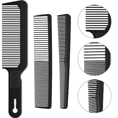 3 Pieces Men Barber Comb Set Taper Hair Cutting Flat Top Clipper Flattop • $7