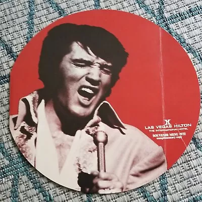 Elvis 1972 Las Vegas Menu • $28