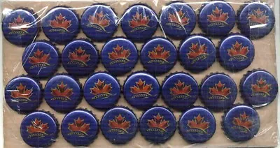 26 Undented Blue With Red Maple Leaf Beer Bottle Crown Caps CANADA • $2.95