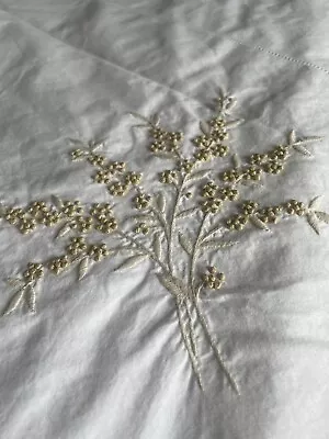 Zara Home New 200x200cm Beautiful Quality 100% Cotton Embroidered Duvet Cover • £52