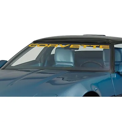 Windshield Decal C4 Corvette 1984-1990 Yellow CORVETTE Lettering • $65.99