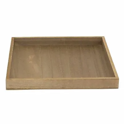 £9.99 • Buy 30cm Contemporary Wooden Display Tray | Square Display Dish Trinket Tray 