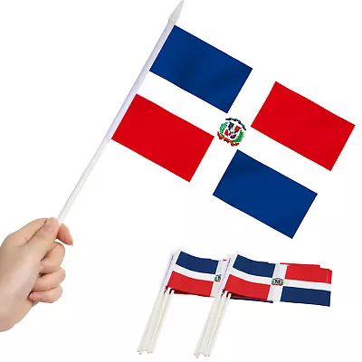 Anley Dominican Mini Flag - Hand Held Small Miniature Dominican Flag 12 Pack • $8.55