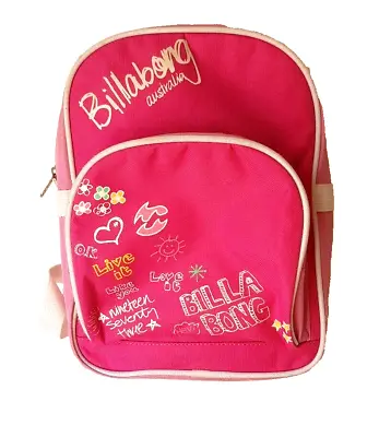 2001 Billabong Pink Small Mini Backpack Bag Vintage School Y2K Girls 2000s  • $54.99