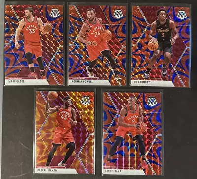 Toronto Raptors  - 2019-20 Panini Mosaic PRIZMS - 5 Card Lot - Gasol Siakam • $5.49