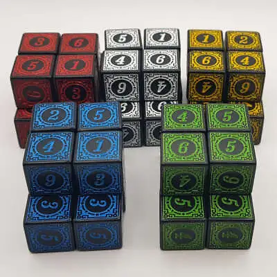 10pcs D6 Dice Set Runic 16mm Six-Sided Polyhedral Die Tabletop DND Gaming TTRPG • $18.94