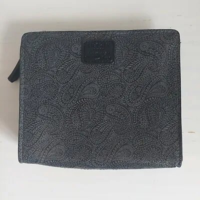 Liberty London For First Make Up Cosmetic Bag Grey Black Paisley Lined Zip Logo • £2.99