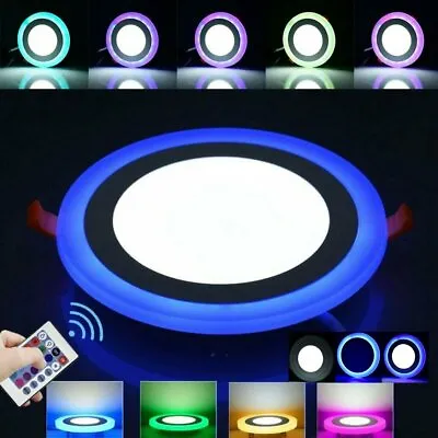 £12.12 • Buy White RGB Dual Color LED Light LED Ceiling Recessed Panel Downlight Spot Lamp