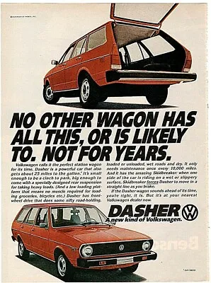 $12.98 • Buy Volkswagen Vintage Print Ad 1972  VW  Dasher Wagon Benson & Hedges 100's
