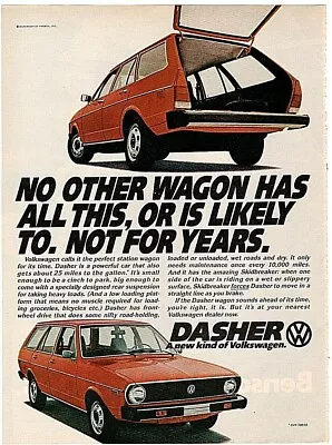 Volkswagen Vintage Print Ad 1972  VW  Dasher Wagon Benson & Hedges 100's • $12.89