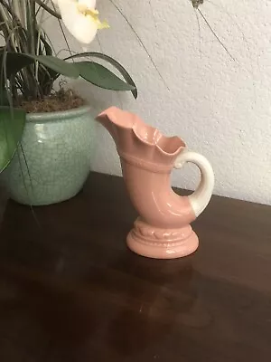 Vintage Lenox SALMON CORNUCOPIA Horn Of Plenty Green Mark 8   Two Tone Pink Crm • $34.98