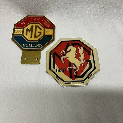 MG Car Club Holland Badge Emblem / MG Local Dutch Car Club Metal Stick On Emblem • $99