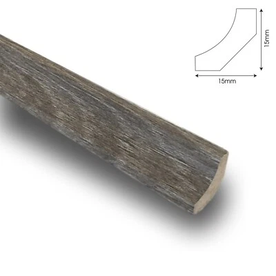 £30.94 • Buy Washed Grey Oak Scotia Beading Laminate 10 X 2.4m Lengths Edging Trim Quadrant