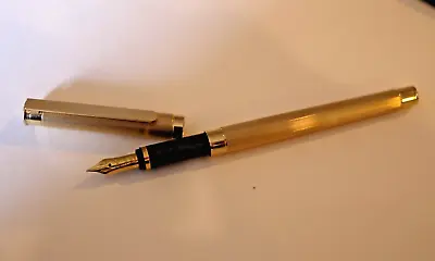 GOLD Plated Fine Pin Stripe MONTBLANC NOBLESSE  Fountain Pen Nib 18K 750 Size M • $375