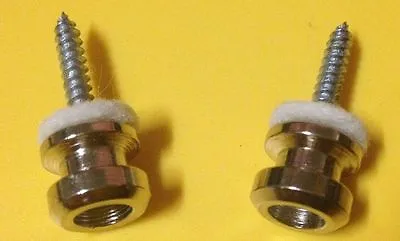 Genuine Schaller Lock Strap Button Chrome Set 2 For Gibson Style Ibanez Guitar • $7.99