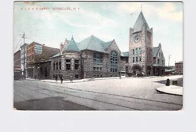 PPC Postcard NY New York Syracuse N.Y.C.R.R. Railroad Depot Entrance • $13