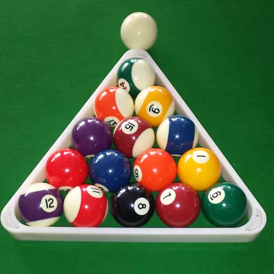 £9.99 • Buy Pool Balls Billiard Spots Stripes Numbered Rack Triangle 