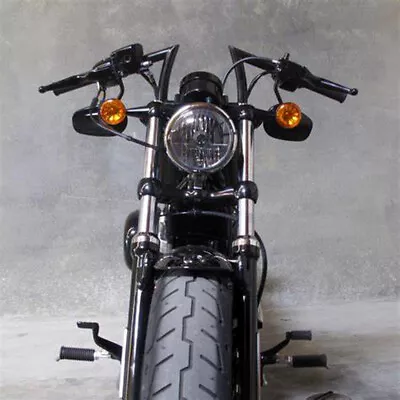 Black Drag 1  Z Bar Handlebar For Harley Custom Chopper Softail Dyna Sportster • $48.40