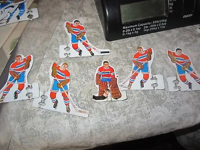 Vintage MONTREAL CANADIANS Tin Men Table Top Hockey Players (6) Plus Goalie • $19.99