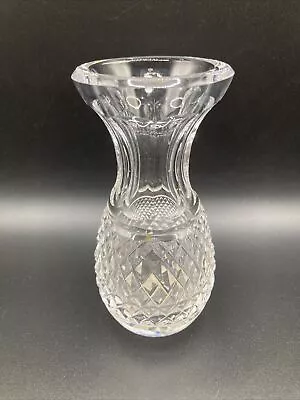 Vintage Waterford Crystal Bud Vase 4  Diamond Cut Genuine Ireland Signed • $19.99