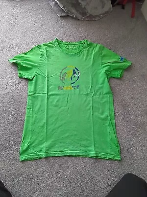 Mammut Mens Green Print T-Shirt Size Large • £15