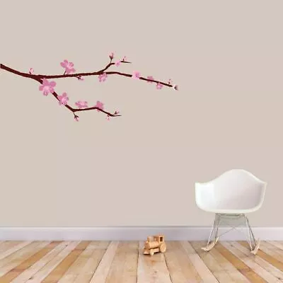 Cherry Blossom Branch Printed Wall Decal - Trees Branches Flowers Nursery Accent • $15