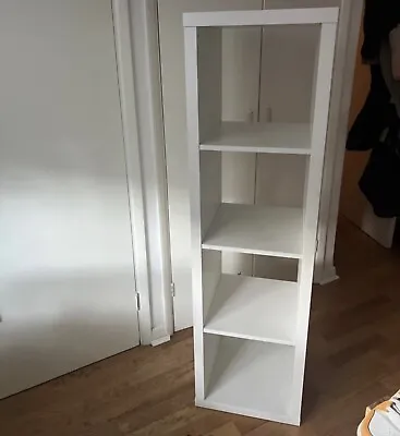 IKEA Kallax 4 Shelf Wooden Bookcase Storage Display Shelves Rack Shelving Unit • £50