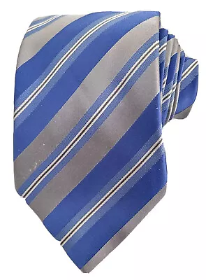 Donald J. Trump Tie Men's Signature Collection Silver Neck Blue Gray Silk Tie • $11.99