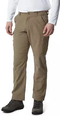 Craghoppers Mens Nosilife Cargo II (Extra Long) Walking Trousers Outdoor - Brown • £20.49