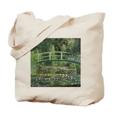 CafePress Bridge Monet Natural Canvas Tote Bag Cloth Shopping Bag (788002502) • $12.99