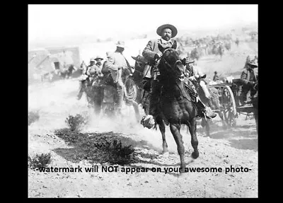 1914 Francisco Pancho Villa PHOTO Riding Horse Mexican Revolution General • $5.68