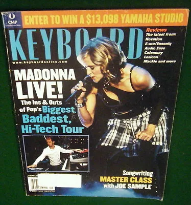 Joe Sample Keyboard Class Mackie MDR24/96 MADONNA Hi-Tech Tour 2002 Magazine • $11