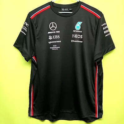 F1 Mercedes AMG PETRONAS T-Shirt Black Short Sleeve 3XL XXXL • £29.50