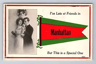 Manhattan KA-Kansas General Greetings C1914 Antique Vintage Postcard • $7.99