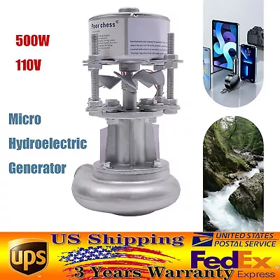 Portable Mini Hydro Generator Water Turbine Generator Hydro Power Station 2L/s • $201