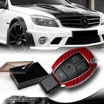 For Mercedes-Benz W203/W210/W211 Real Red Carbon Fiber Remote Key Shell Cover • $39.99