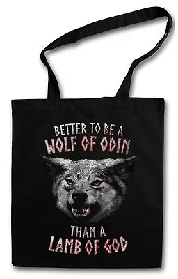 WOLF OF ODIN SHOPPER SHOPPING BAG Odin Wolves Geri And Freki Thor Walhalla • $13.99